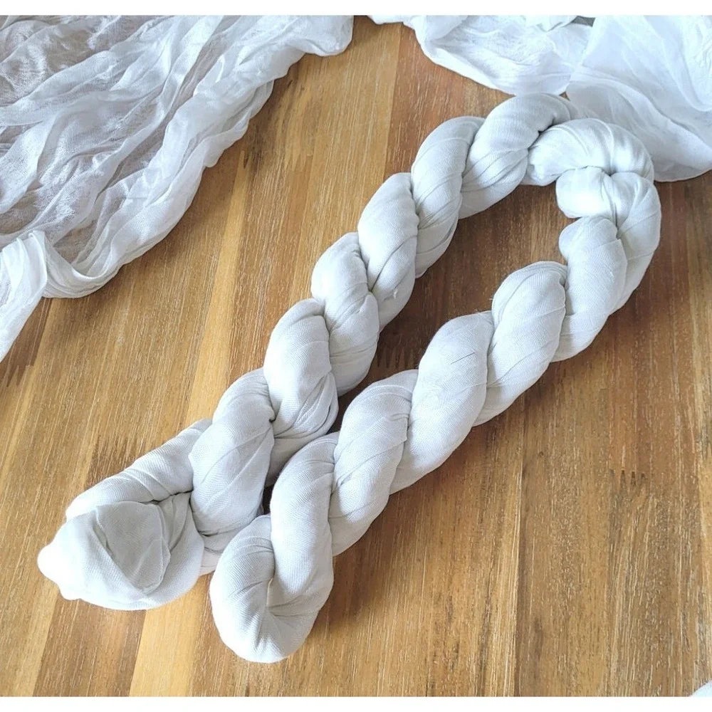 4 Pack White Cheesecloth Sheer Wedding Arch Drapes Swag Backdrop Decor‎ 3'x13'